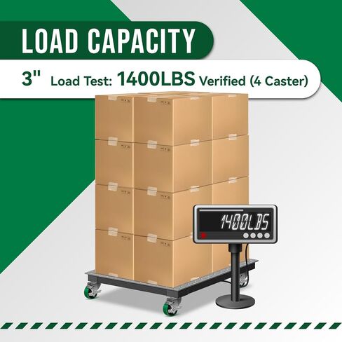 عجلات 3 بوصة، من البولي يوريثين على عجلة فولاذية، مجموعة عجلات شديدة التحمل مكونة من 4 عجلات بسعة تحميل 1400 رطل - تستخدم للعربة وصناديق الأدوات (4 دوارة) in Kuwait