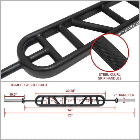Valor Fitness Swiss Barbell، قضيب ثلاثي الرؤوس لألواح الوزن الأوليمبية، قضيب متعدد القبضة لضغط المقعد، تدريب الكتف والذراع in Kuwait