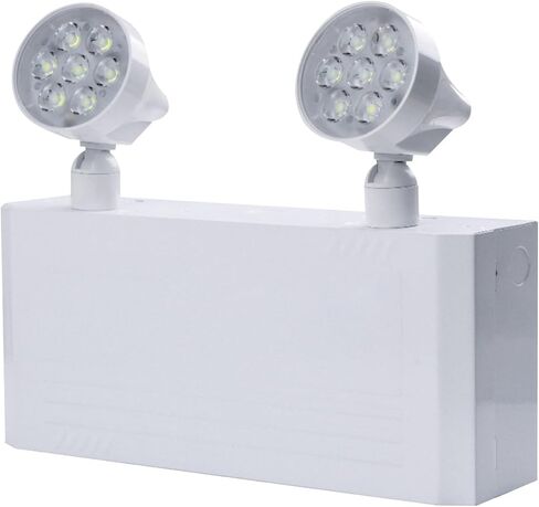 GZRUIYANG Emergency Remote Head Lighting, Double Square Head Emergency Light, UL Listed, Multi Voltage 3.6 to 24 Volt Input, 2 * 3 Watts, 180 Lumen, No Battery Inside in Saudi Arabia