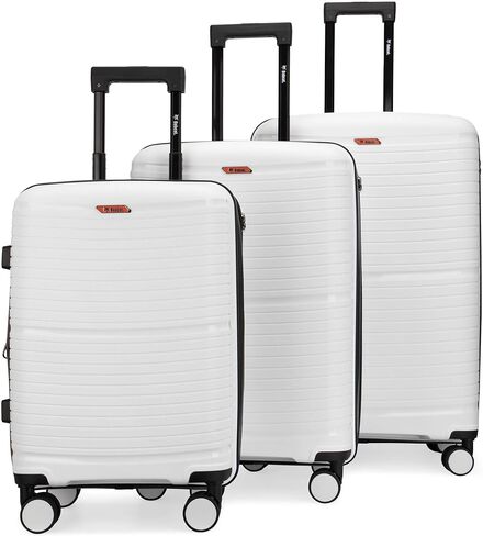 Bobcat Expandable 3-Piece Hardside Spinner Luggage Set, Carbon Fiber Finish with TSA Locks (Black) in Saudi Arabia