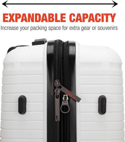 Bobcat Expandable 3-Piece Hardside Spinner Luggage Set, Carbon Fiber Finish with TSA Locks (Black) in Saudi Arabia