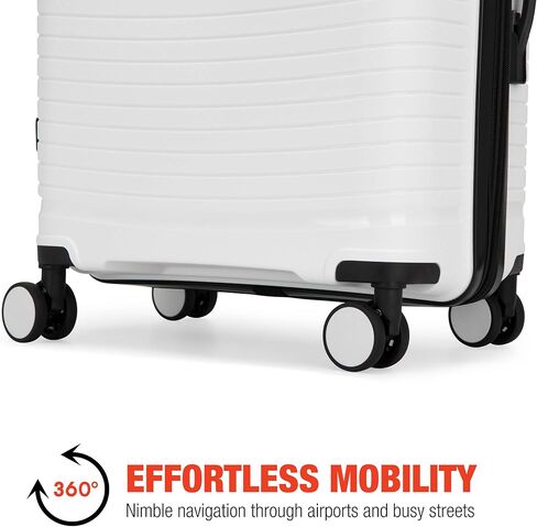 Bobcat Expandable 3-Piece Hardside Spinner Luggage Set, Carbon Fiber Finish with TSA Locks (Black) in Saudi Arabia