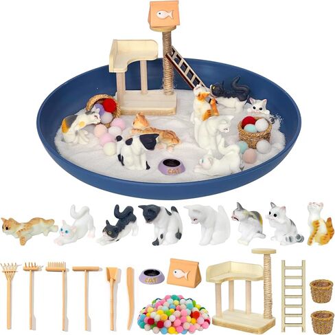 Mini Zen Garden for Desk DIY Mini Penguin Zen Garden Kit with Penguins Igloo Iceberg Decor Trees Sands Stone Tray Sand Tools for Desktop Meditation Sand Box for Office Winter Decor Stress Relief in Saudi Arabia