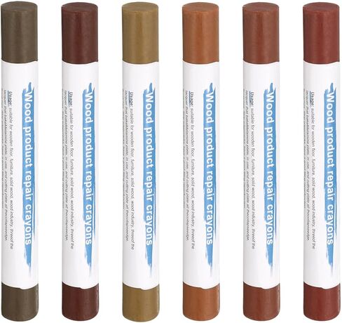 أعواد حشو خشبية من هارفينغتون، 6 ألوان من الشمع الخشبي لإصلاح الأثاث، أقلام تلوين لإصلاح الأثاث باللون الرمادي الرصاصي، رمادي متوسط، خشب، رمادي قليلاً، شامبانيا، رمادي فاتح in Kuwait