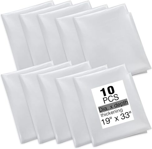 أكياس تجميع الغبار 10 قطع 5 مل (العرض × العمق 19 بوصة × 33 بوصة، القطر 12.1 بوصة)، لأكياس تجميع الغبار للماكينة in Kuwait