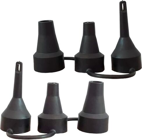 فوهات بديلة لمضخة الهواء، 3 أحجام فوهات مضخة قابلة للنفخ، ملحقات محول منفاخ مضخة الهواء للسرير الهوائي الجزئي، إلخ، بلاستيك قطعتين in Kuwait