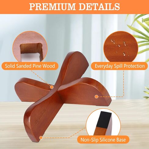 2-Pack Wooden Ball Display Stand - Solid Wood Sports Ball Holder for Football, Basketball, Rugby, Soccer, Volleyball Memorabilia - Premium Ball Display Case Base in Saudi Arabia