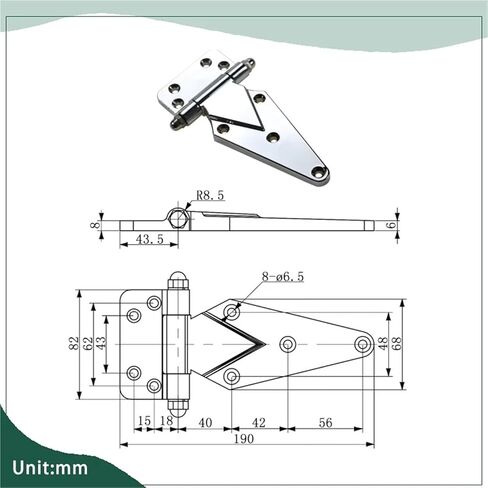 منتجات مفصلات الأبواب المصنوعة من سبائك الزنك قطعة واحدة in Kuwait