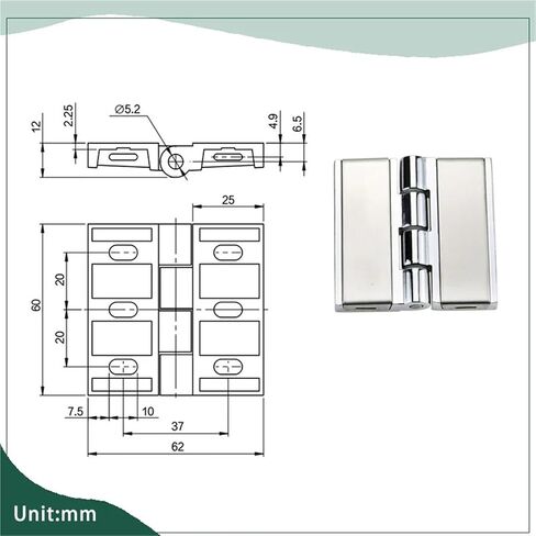 Square Heavy-Duty Hinge Switch Cabinet Cover Plate 1Pcs in Saudi Arabia