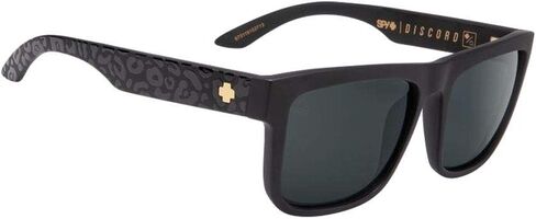 Spy Optic Discord Sunglasses Matte Black Leopard w/Happy Grey Green Silver Flash Lens + Sticker in Saudi Arabia
