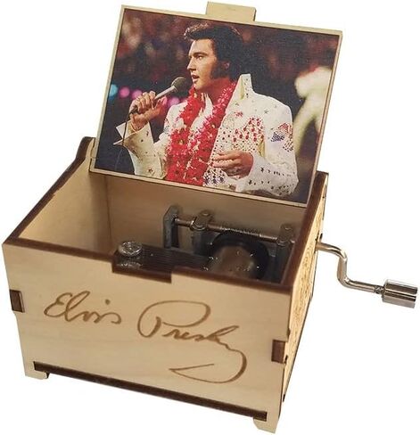 TheLaser'sEdge Elvis Presley Can't Help Music Box, with “Can’t Help Falling In Love" song, Gifts for Women, Birthday, Christmas in Kuwait