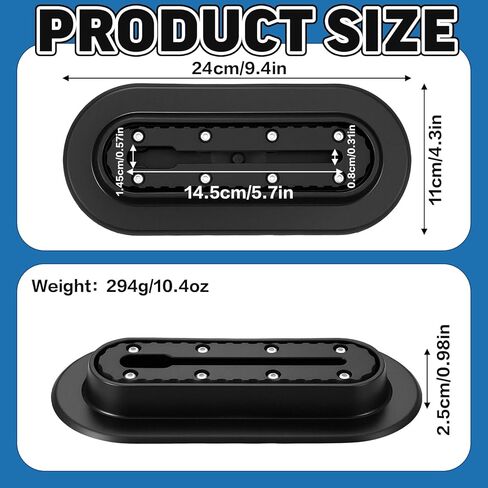 2 Pcs Kayak Rail Track, Inflatable Boat Sup Low Profile Marine Nylon Track for Fishing Rod Holder Cup Holder, Kayak Accessories Gear Mount Mounting for Paddle Holders Fish Finder Anchor Cleats in Saudi Arabia
