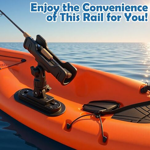 2 Pcs Kayak Rail Track, Inflatable Boat Sup Low Profile Marine Nylon Track for Fishing Rod Holder Cup Holder, Kayak Accessories Gear Mount Mounting for Paddle Holders Fish Finder Anchor Cleats in Saudi Arabia