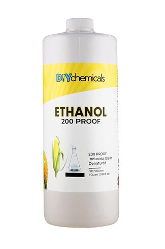 DIYChemicals 200 إيثانول مقاوم - كحول إيثانول مشوه - كحول إيثيلي من الدرجة المختبرية - إيثانول عالي النقاء مشوه مع هيبتان - صنع في الولايات المتحدة الأمريكية - جالون (128 أونصة سائلة) in Kuwait