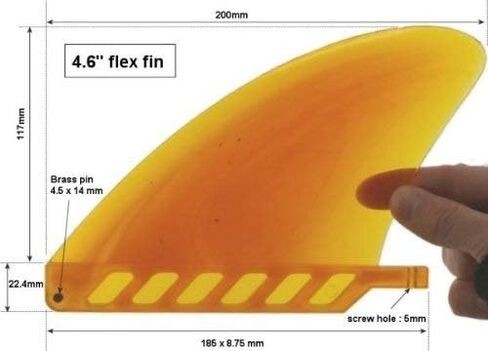 Atoll Isup SUP 4" River Flex Fin | No-Tool Inflatable Paddle Board Safety Fin Screw | Quick Release Slide Center Detachable Fin - Improves Stability, Ideal for Beginners and Pros in Kuwait