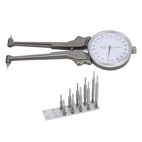 Digital Internal Caliper Gage Set, 55-153mm Replaceable Dial Inside Caliper Gauge, 10 Heads, High Accuracy, Widely Used for Cylinder Bore in Saudi Arabia