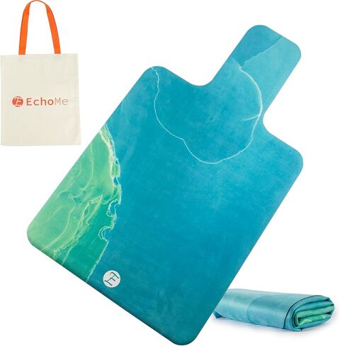 سجادة إيكو مي بيلاتيس ريفورمر - قبضة غير قابلة للانزلاق - غطاء سميك للغاية ماص للعرق، محمول مع حقيبة لصالة الألعاب الرياضية، يناسب الجسم المتوازن، ميريثيو (المد الهامس) in Kuwait