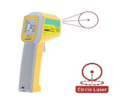 TECPEL DIT-513A مقياس حرارة صناعي بالأشعة تحت الحمراء نطاق قياس واسع ودقة -60 ~ 550 درجة مئوية (-76 ~ 1022 درجة فهرنهايت) in Kuwait