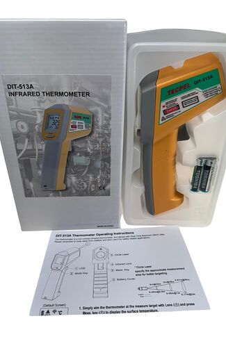 TECPEL DIT-513A مقياس حرارة صناعي بالأشعة تحت الحمراء نطاق قياس واسع ودقة -60 ~ 550 درجة مئوية (-76 ~ 1022 درجة فهرنهايت) in Kuwait