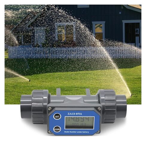 1 بوصة 1-1/2 بوصة 2 بوصة 2-1/2 بوصة 3 بوصة مقياس تدفق التوربينات مع شاشة LCD رقمية أنبوب PVC مقياس تدفق المياه السائل لأداة ري حديقة المزرعة، تكرار منخفض، حساسية عالية (2 بوصة، بدون كابل) in Kuwait