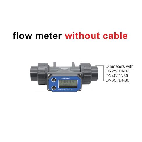 1 بوصة 1-1/2 بوصة 2 بوصة 2-1/2 بوصة 3 بوصة مقياس تدفق التوربينات مع شاشة LCD رقمية أنبوب PVC مقياس تدفق المياه السائل لأداة ري حديقة المزرعة، تكرار منخفض، حساسية عالية (2 بوصة، بدون كابل) in Kuwait