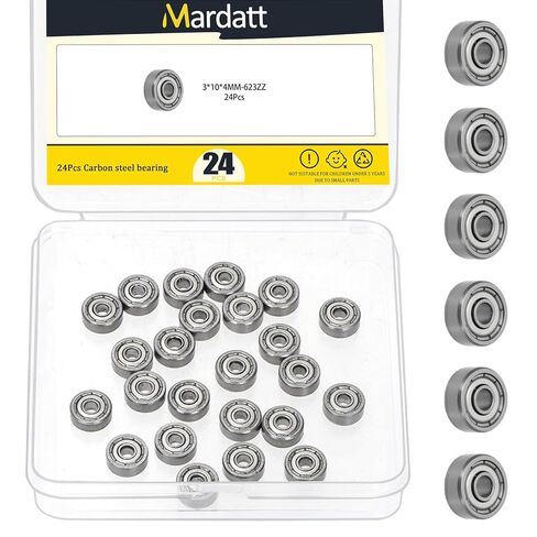 120PCS 693ZZ 623ZZ 624ZZ 685ZZ 687ZZ 627ZZ Ball Bearings Assortment Kit, Carbon Steel Deep Groove Bearings, Double Shielded Bearings for Low-Speed Transmission Equipment, Casters in Saudi Arabia