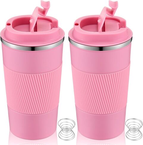 Maxdot 2 PCS كوب شاكر من الفولاذ المقاوم للصدأ مع خلط الكرة 17 أوقية المعادن المعدنية Black Blender زجاجة ماء البهلوان للبروتين خلطات التمرين in Kuwait