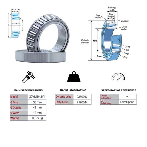 30YM1/48Y1 Steering Head Bearing 30 * 48 * 12 mm 304812 Tapered Roller Motorcycle Bearings for Column Izh Jupiter Planeta in Saudi Arabia