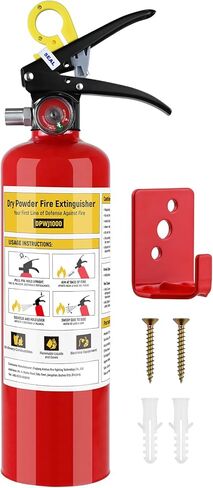 2 Pack ABC Dry Chemical Fire Extinguisher - 2.2 lb, 1A:10B:C Fire Extinguisher with Bracket for Home, Business, Boat, Truck, Quick Release Handle, Ideal for Electrical & Grease Fire Extinguisher in Kuwait