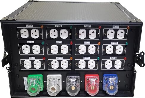 JUNMAN 12 Channel 24 Edison Power Distro Distributor Box for DJ Stage Lighting Party Event Show in Saudi Arabia