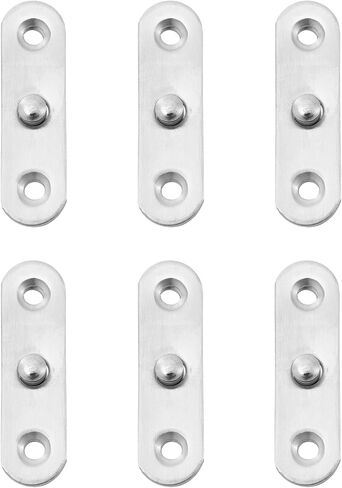 6pcs Stainless Steel Hidden Pivot Rotation Hinges with Small Base, Adjustable Door and Window Revolving Hardware for Home and Industrial Use in Kuwait