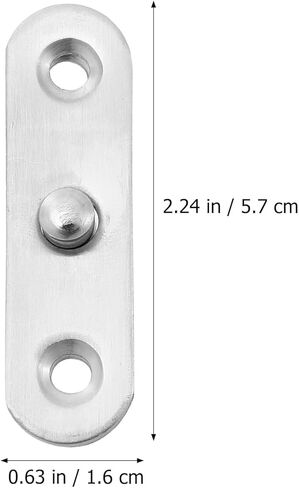 6pcs Stainless Steel Hidden Pivot Rotation Hinges with Small Base, Adjustable Door and Window Revolving Hardware for Home and Industrial Use in Kuwait