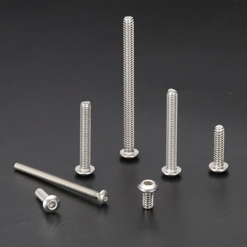 PATIKIL #10-32 * 1-1/2" Button Head Socket Cap Screws, 20 Pcs 304 Stainless Steel 18-8 Socket Cap Screw Bolts Allen Hex Drive Full Thread Fine Thread UNF in Saudi Arabia