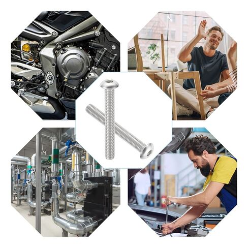 PATIKIL #10-32 * 1-1/2" Button Head Socket Cap Screws, 20 Pcs 304 Stainless Steel 18-8 Socket Cap Screw Bolts Allen Hex Drive Full Thread Fine Thread UNF in Saudi Arabia