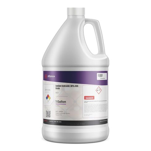 Alliance Chemical - Sodium Hydroxide 30% ACS Grade - 1 Gallon - Drain Cleaning, Soap Making, Ph Adjustment (NaOH) | CAS 1310-73-2 in Saudi Arabia