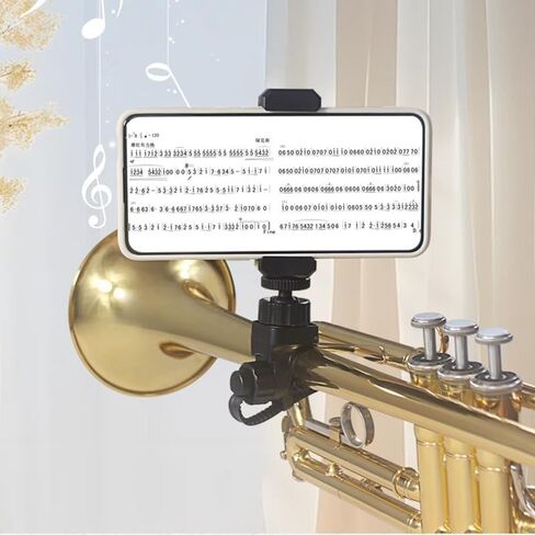 Trumpet Phone Lyre Phone Holder Clip Clarinet Lyre Phone Mount Holder Stand for Bb Standard Trumpet Set B Flat Clarinet Beginner Digital Electronic Wind Instrument Ebonite Bb Cornet Oboe in Saudi Arabia