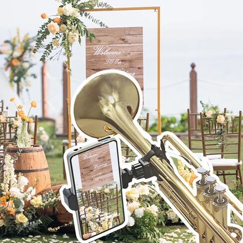 Trumpet Phone Lyre Phone Holder Clip Clarinet Lyre Phone Mount Holder Stand for Bb Standard Trumpet Set B Flat Clarinet Beginner Digital Electronic Wind Instrument Ebonite Bb Cornet Oboe in Saudi Arabia