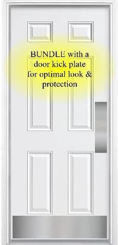 Deck the Door Decor | Door Push Plate - Magnetic Mount (for Steel Doors) - Multiple Sizes & Finishes (Satin Nickel, 4 x 16) in Saudi Arabia