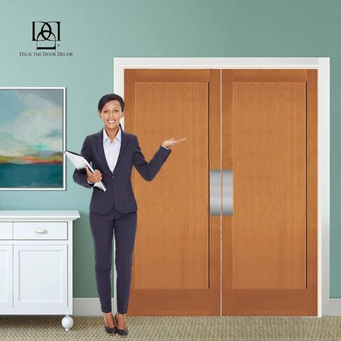 Deck the Door Decor | Door Push Plate - Magnetic Mount (for Steel Doors) - Multiple Sizes & Finishes (Satin Nickel, 4 x 16) in Saudi Arabia