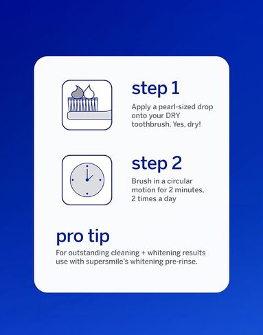 نظام تبييض خالٍ من الفلورايد من Supersmile - معجون أسنان مبيض بدرجة احترافية 3.4 أونصة ومسرع 3.6 أونصة - يبيض ما يصل إلى 6 ظلال ويقوي المينا in Kuwait