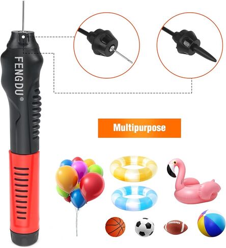 مجموعة مضخة الكرة - مضخة هواء يدوية لكرة القدم وكرة السلة وكرة القدم والكرة الطائرة | مضخة هواء محمولة للمعدات الرياضية والألعاب المطاطية وحمامات السباحة in Kuwait