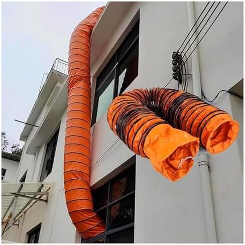 High-Temperature Flexible PVC Duct Hose for Ventilation - Perfect for Workshops, Garages, Basements, Farms, Tunneling, and Industrial Applications in Saudi Arabia