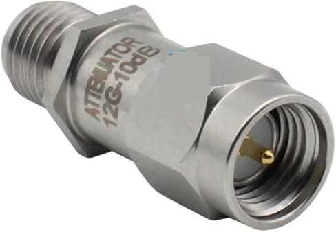 Attenuator SMA Male to Female Coaxial Attenuator DC~12GHz Fixed 2W 1-40DB 1dB 2dB 3dB 4dB 5dB 6dB 7dB 8dB 10dB 12dB 15dB 20dB 30dB 40dB(10dB) in Saudi Arabia