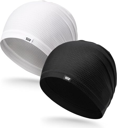 قبعة جمجمة صيفية قابلة للتنفس مكونة من قطعتين - قبعة صغيرة ناعمة وقابلة للتمدد للرجال والنساء للجري وركوب الدراجات في صالة الألعاب الرياضية in Kuwait