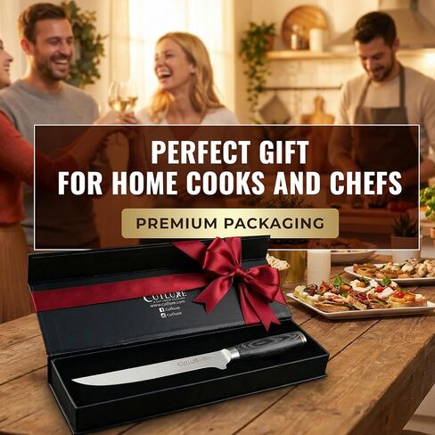 Cutluxe Japanese Boning Knife for Meat Cutting – 6" Razor Sharp – High Carbon Stainless Steel Blade – Fillet knife for Fish – Full Tang, Ergonomic Pakkawood Handle Design – Shinobi Series in Saudi Arabia