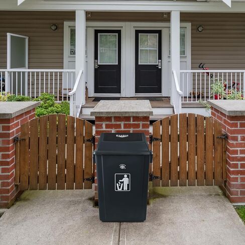 سلة مهملات بغطاء علوي متأرجح للمطبخ سعة 18 جالون، 4 عبوات من سلة المهملات البلاستيكية مع غطاء متأرجح للمطبخ، رمادي in Kuwait