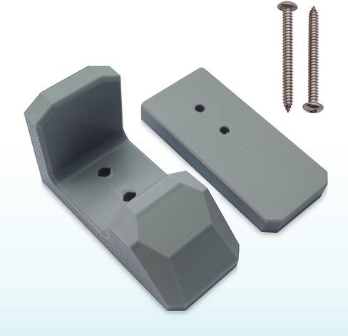 Pontoon Gate Stop & Keeper Kit for Open or Closed Positions: Fits 1-1/4" Square Tubing Lift/Swing Gates, Marine-Grade Boat Gate Latch with 304 Stainless Steel Hardware, Pontoon Accessories (Grey) in Saudi Arabia