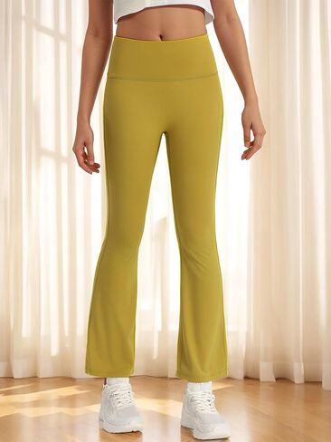 Women's Activewear High Waist Flare Yoga Pants Butt Lifting Slimming Leggings in Saudi Arabia