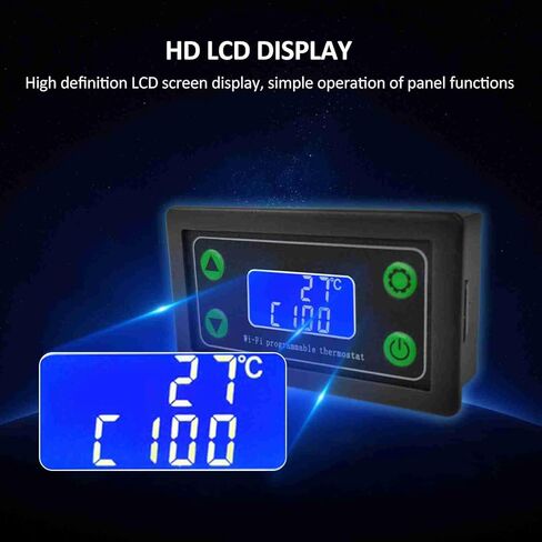 Generic WiFi Remote Temperature Controller, LCD Screen Display with K Type Thermocouple, for Drying Box Incubator Industrial Use in Saudi Arabia