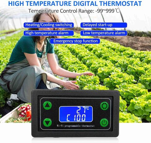 Generic WiFi Remote Temperature Controller, LCD Screen Display with K Type Thermocouple, for Drying Box Incubator Industrial Use in Saudi Arabia